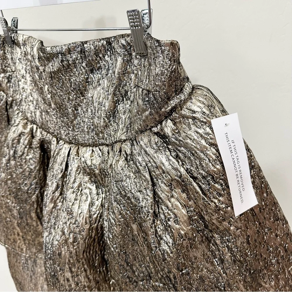 Amylynn Sara Strapless Brocade Ruffle Mini Dress - Picture 9 of 16